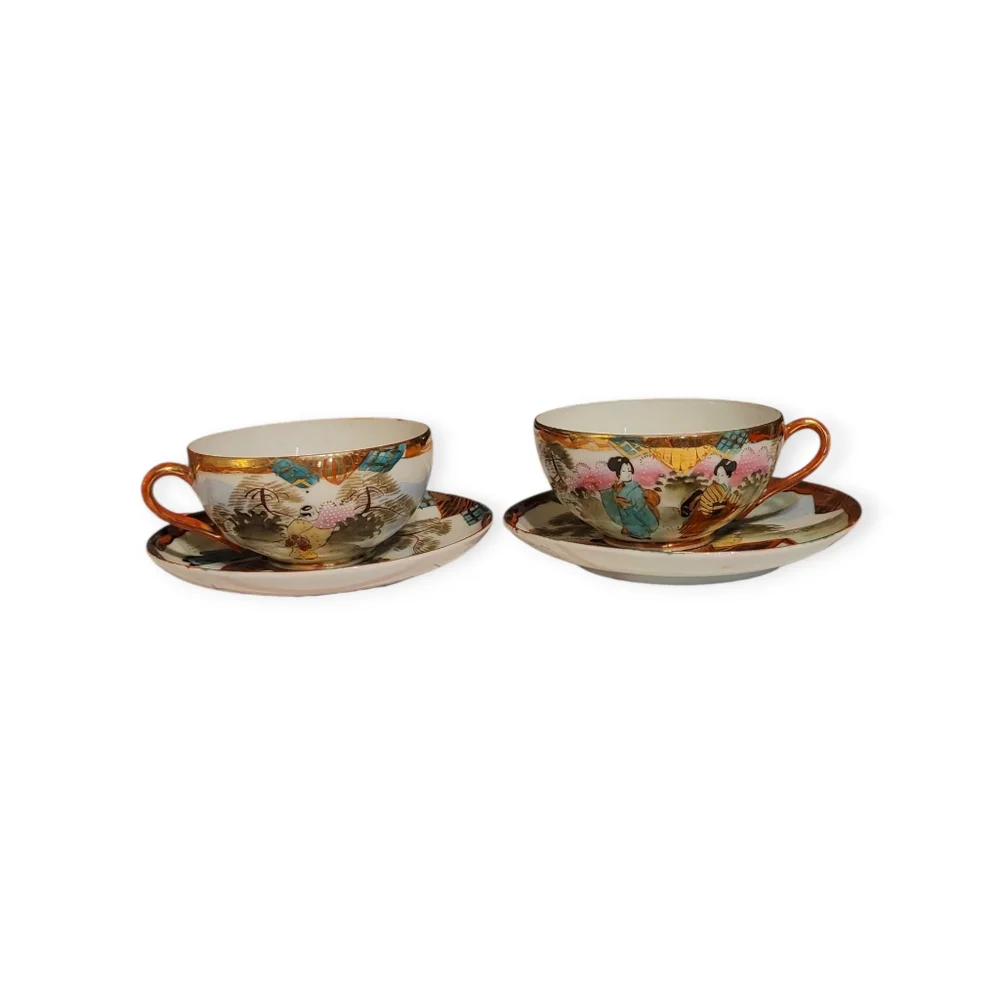 Elegant Vintage Japanese Tea Set